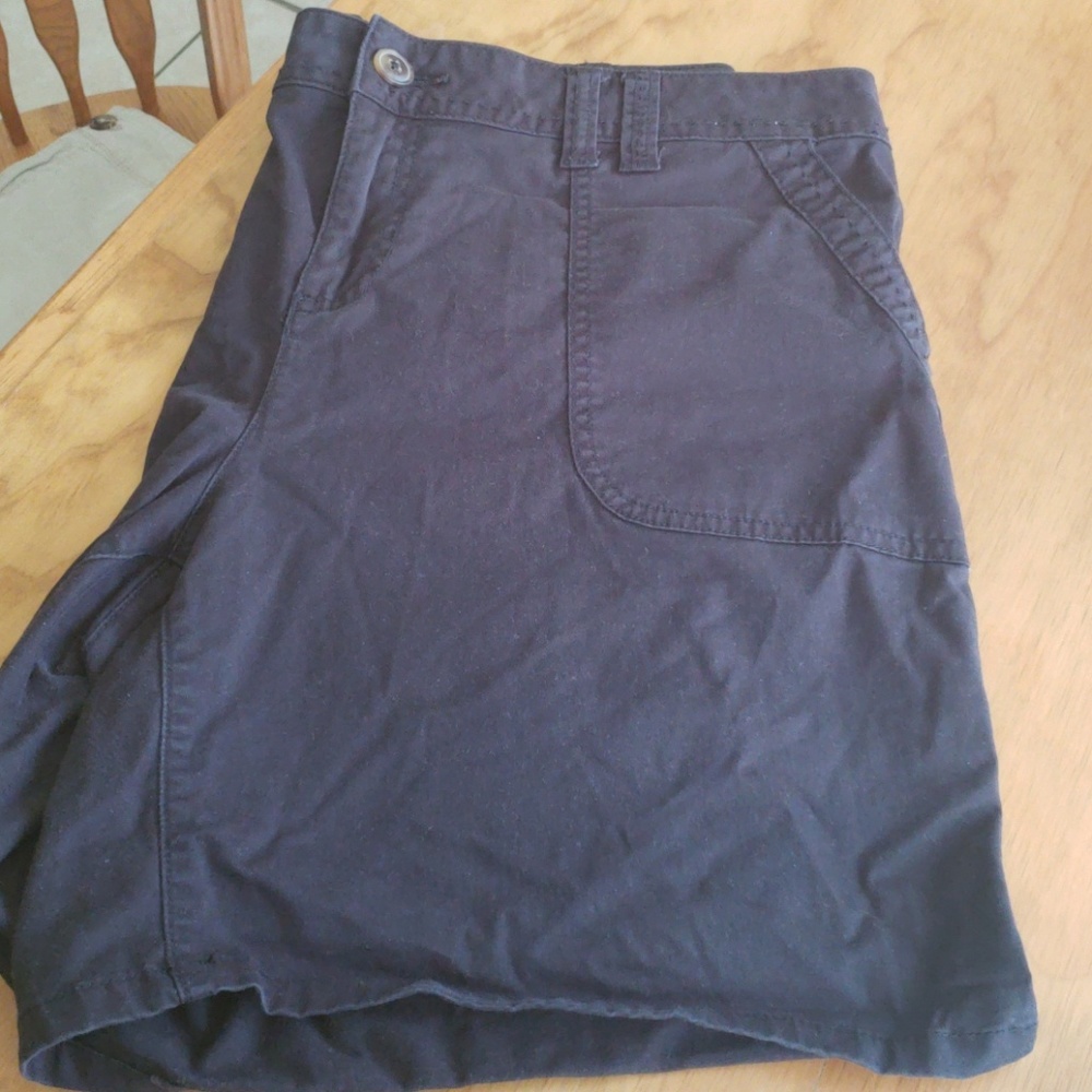 Maurices Black Khaki Shorts Plus Size